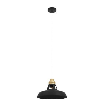Eglo - Hängeleuchte 1xE27/40W/230V schwarz/golden