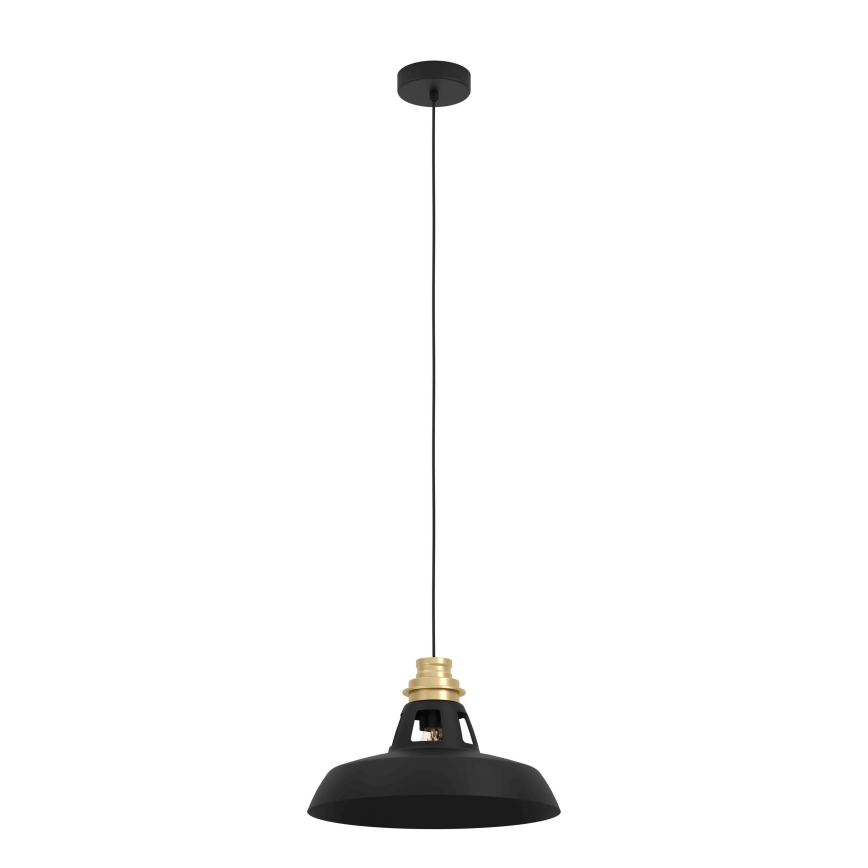 Eglo - Hängeleuchte 1xE27/40W/230V schwarz/golden