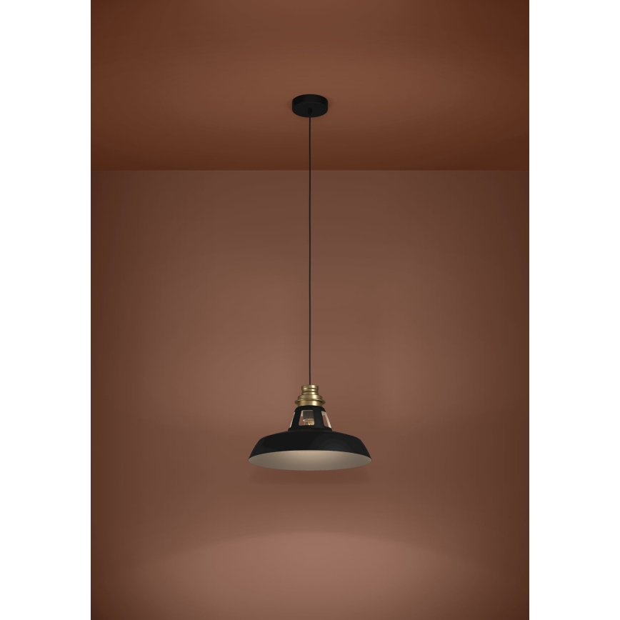 Eglo - Hängeleuchte 1xE27/40W/230V schwarz/golden