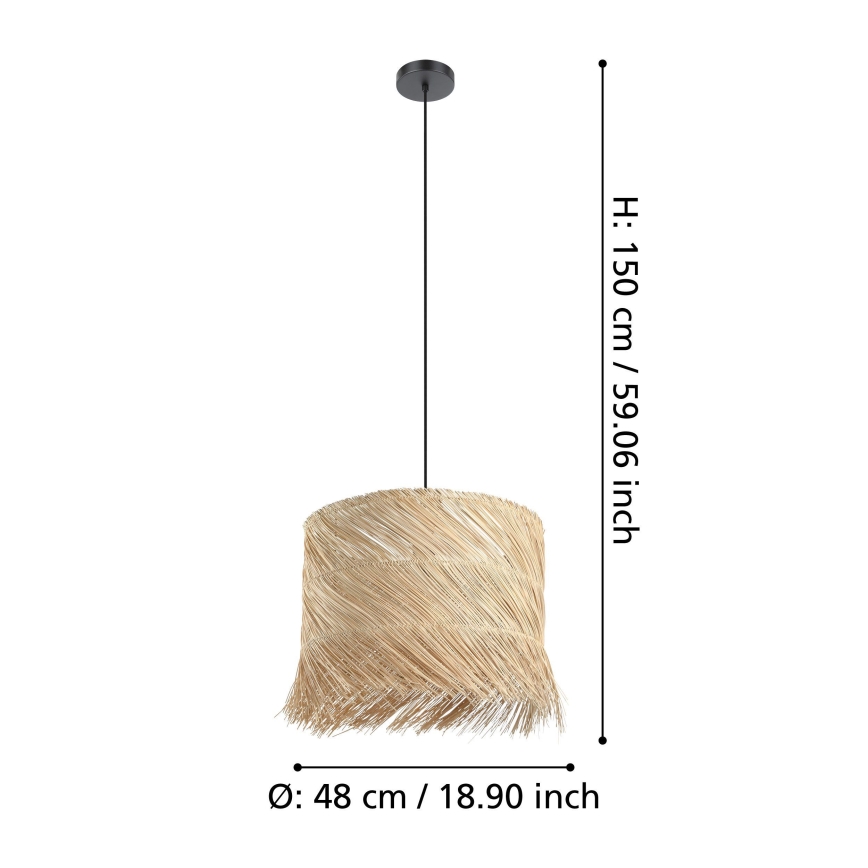 Eglo - Hängeleuchte 1xE27/40W/230V Rattan