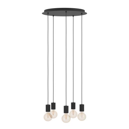 Eglo - Hängeleuchte 5xE27/40W/230V schwarz