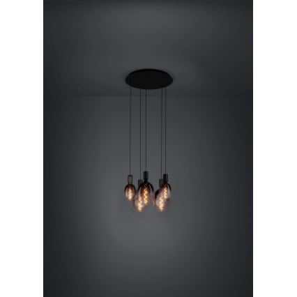 Eglo - Hängeleuchte 5xE27/40W/230V schwarz