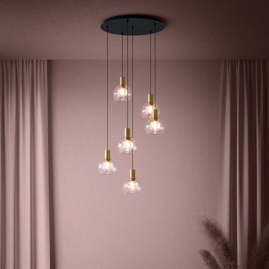 Eglo 390279 - Dimmbare LED-Hängeleuchte 6xLED/5,4W/230V 3000K d 54 cm golden