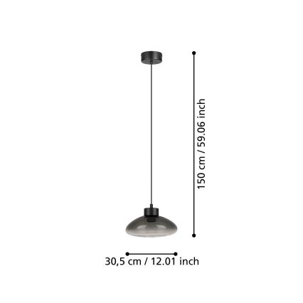 Eglo - Dimmbare LED-Hängeleuchte LED/5,4W/230V 2700K rauchig