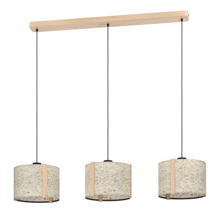 Eglo - Hängeleuchte 3xE27/25W/230V beige