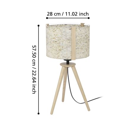Eglo - Tischleuchte 1xE27/25W/230V beige