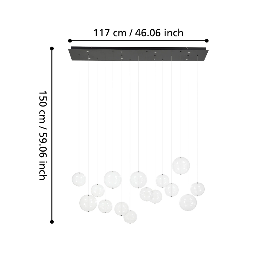 Eglo - Dimmbare LED-Hängeleuchte 8xLED/4,2W/230V 3000K klar