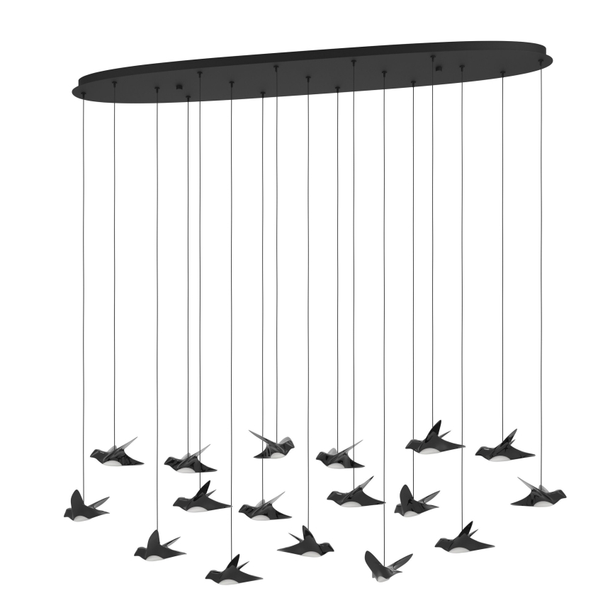 Eglo - Dimmbare LED-Hängeleuchte 17xLED/3W/230V 3000K schwarz