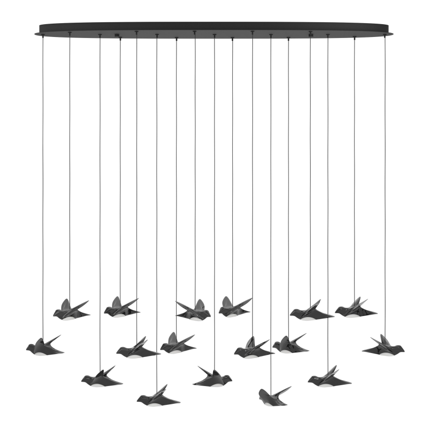Eglo - Dimmbare LED-Hängeleuchte 17xLED/3W/230V 3000K schwarz