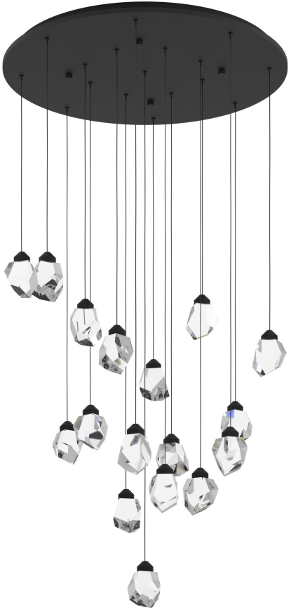 Eglo 390357 - Dimmbare LED-Hängeleuchte SINDICAT 17xLED/3W/230V schwarz/klar