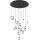 Eglo 390357 - Dimmbare LED-Hängeleuchte SINDICAT 17xLED/3W/230V schwarz/klar