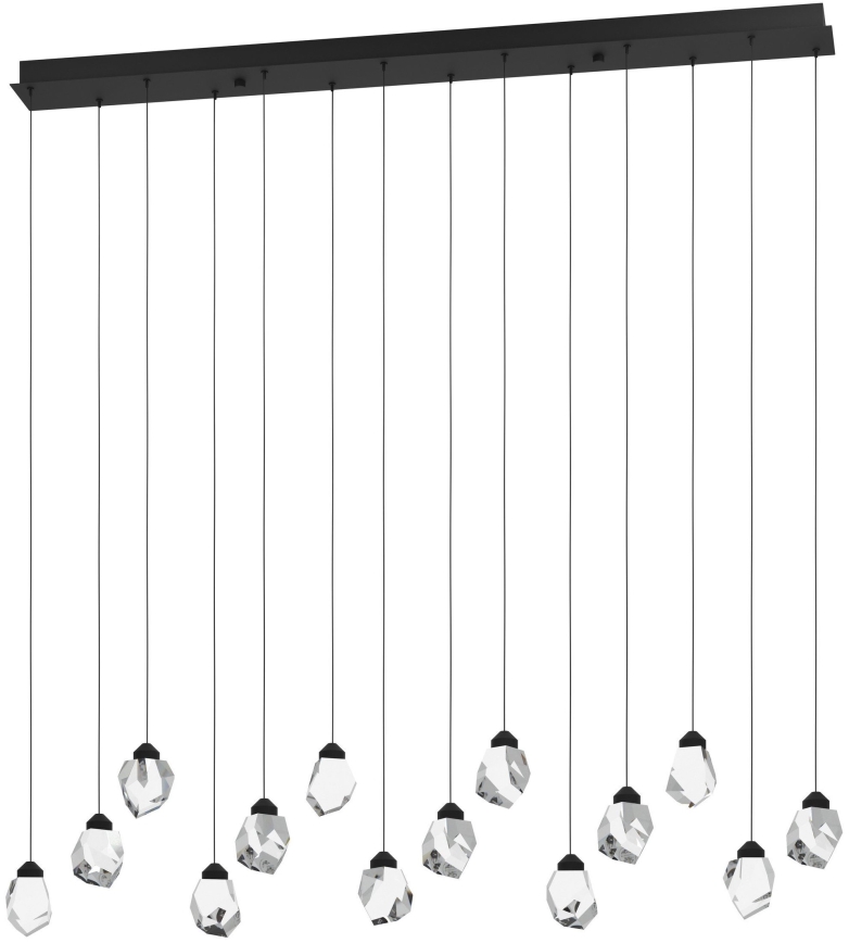 Eglo 390358 - Dimmbare LED-Hängeleuchte SINDICAT 14xLED/3W/230V schwarz/klar