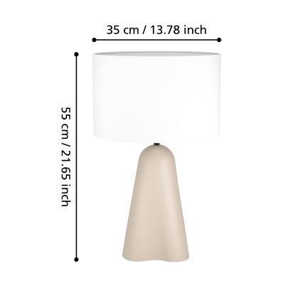 Eglo - Tischleuchte 1xE27/40W/230V beige