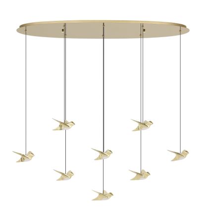 Eglo - Dimmbare LED-Hängeleuchte 8xLED/4,2W/230V 3000K golden