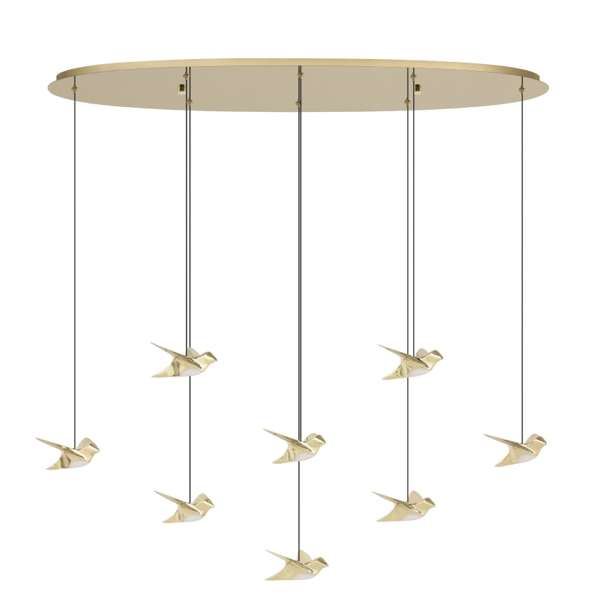 Eglo - Dimmbare LED-Hängeleuchte 8xLED/4,2W/230V 3000K golden