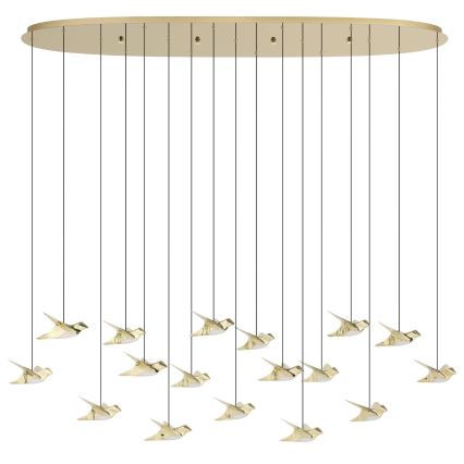 Eglo - Dimmbare LED-Hängeleuchte 17xLED/3W/230V 3000K golden