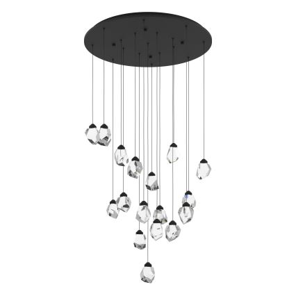 Eglo - Dimmbare LED-Hängeleuchte 17xLED/3W/230V 3000K schwarz/klar