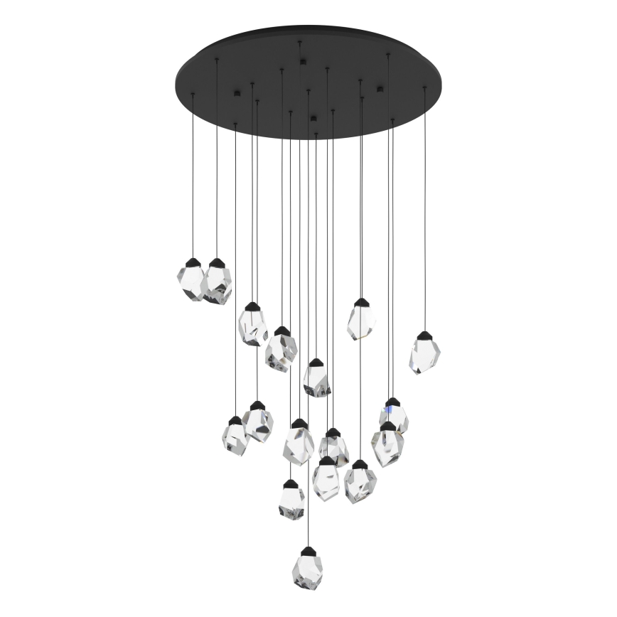Eglo - Dimmbare LED-Hängeleuchte 17xLED/3W/230V 3000K schwarz/klar