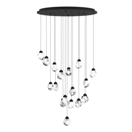 Eglo - Dimmbare LED-Hängeleuchte 17xLED/3W/230V 3000K schwarz/klar
