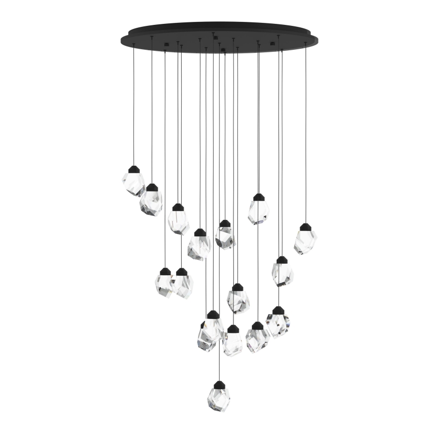 Eglo - Dimmbare LED-Hängeleuchte 17xLED/3W/230V 3000K schwarz/klar