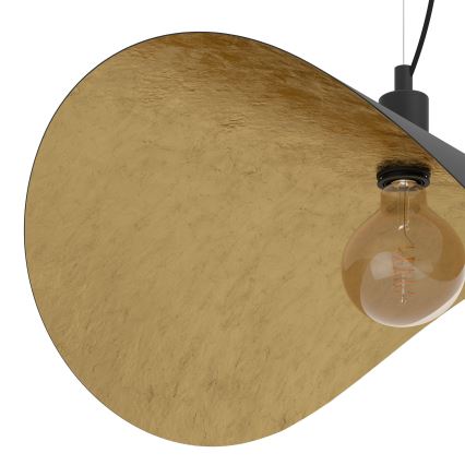 Eglo - Hängeleuchte 1xE27/40W/230V 80 cm schwarz/golden