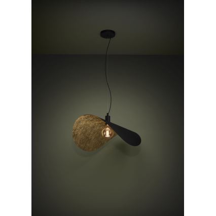 Eglo - Hängeleuchte 1xE27/40W/230V 80 cm schwarz/golden