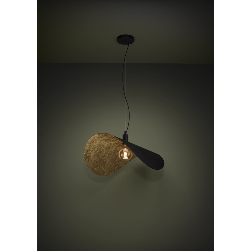 Eglo - Hängeleuchte 1xE27/40W/230V 80 cm schwarz/golden