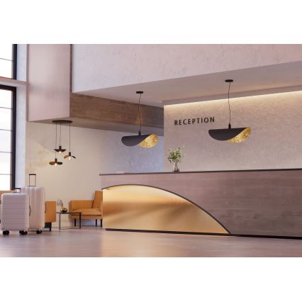 Eglo - Hängeleuchte 1xE27/40W/230V 80 cm schwarz/golden