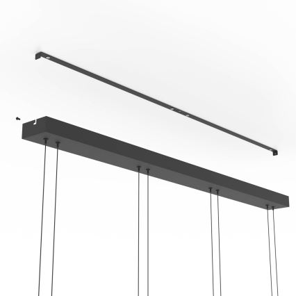 Eglo - Dimmbare LED-Pendelleuchte mit Seilabhängung 4xLED/5,8W/230V schwarz/rauchfarben