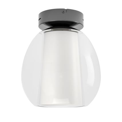 Eglo - LED-dimmbare Deckenleuchte LED/5,5W/230V + LED/1,6W 2200-6500 K Ø 25 cm schwarz-chrom + Fernbedienung