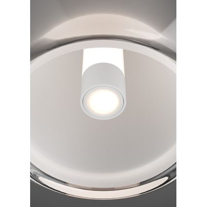 Eglo - LED-dimmbare Deckenleuchte LED/5,5W/230V + LED/1,6W 2200-6500 K Ø 25 cm schwarz-chrom + Fernbedienung