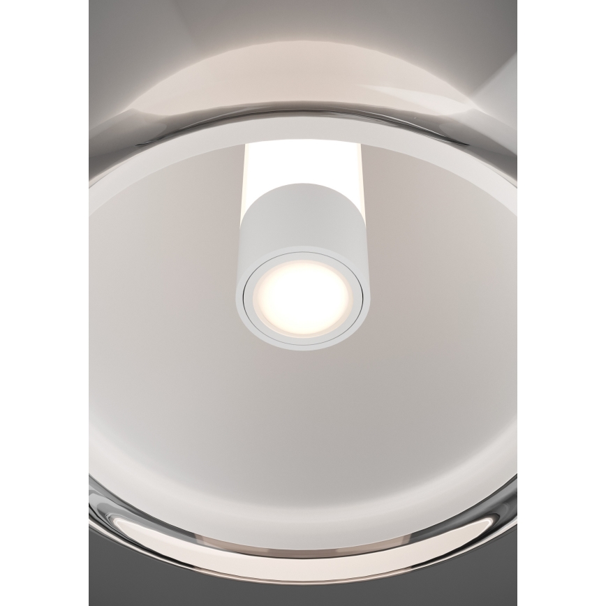 Eglo - LED-dimmbare Deckenleuchte LED/5,5W/230V + LED/1,6W 2200-6500 K Ø 25 cm schwarz-chrom + Fernbedienung