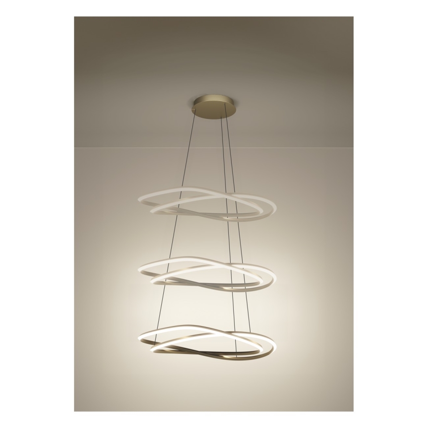 Eglo - LED dimmbare Pendelleuchte an Kabel LED/60W/230V 2200-6500K goldfarben + Fernbedienung