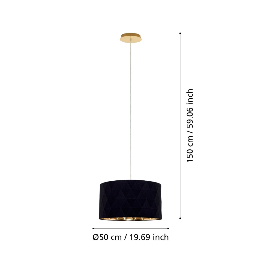 Eglo 39224 - Pendelleuchte DOLORITA mit Kabelaufhängung 3xE27/60W/230V
