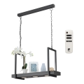 Eglo 39299 - LED RGBW dimmbarer Kronleuchter an Kette mit Ablage CALAMONA 3xLED/6W/230V + Fernbedienung