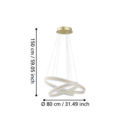 Eglo - Dimmbare LED-Hängeleuchte LED/78W/230V + LED/70W + LED/34W