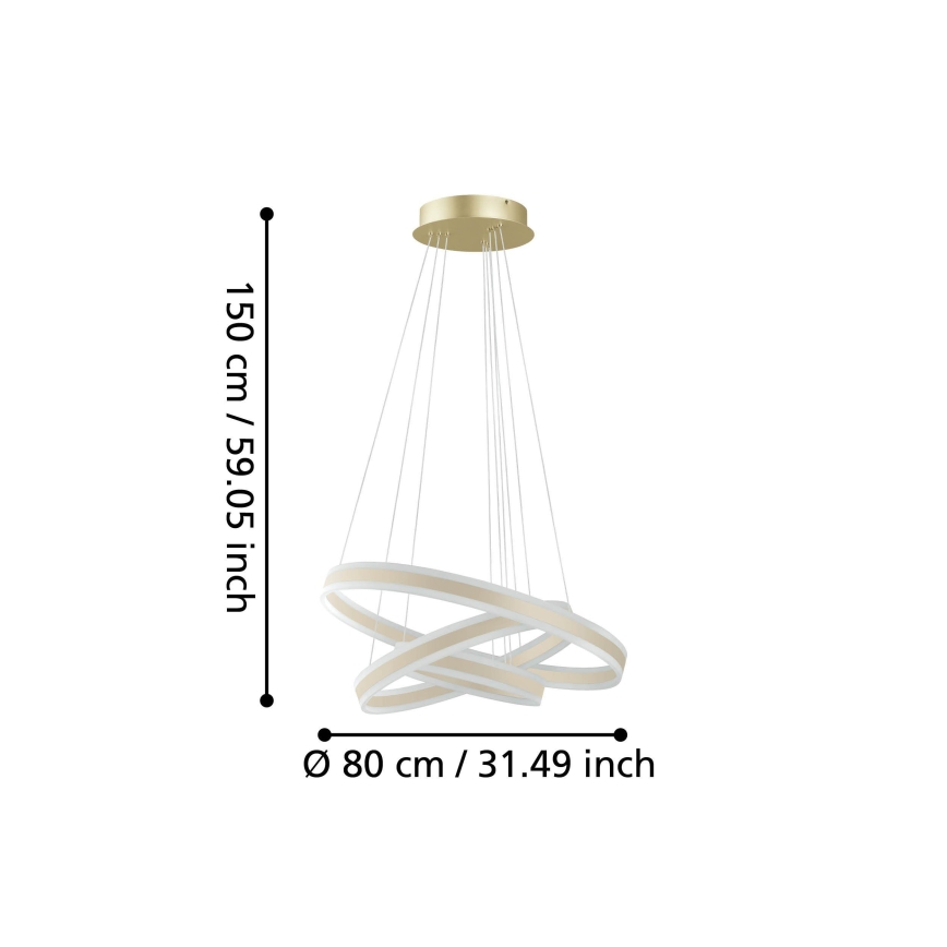 Eglo - Dimmbare LED-Hängeleuchte LED/78W/230V + LED/70W + LED/34W