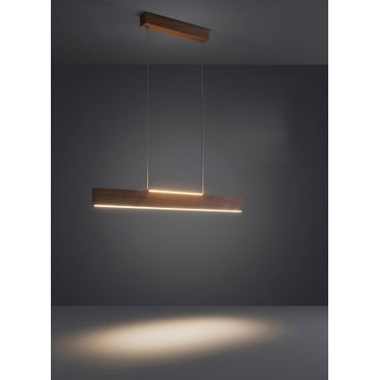 Eglo - LED-Pendelleuchte an Kabel LED/17W/230V + LED/4,2W Nussbaum