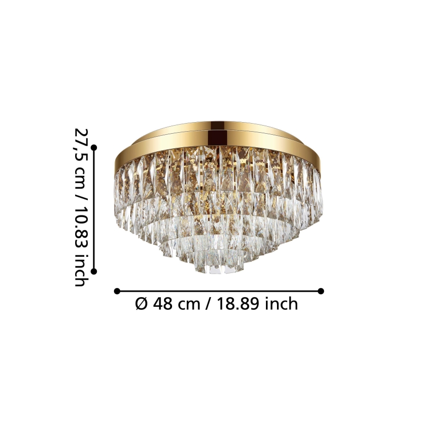 Eglo - Deckenleuchte 8xE14/40W/230V gold