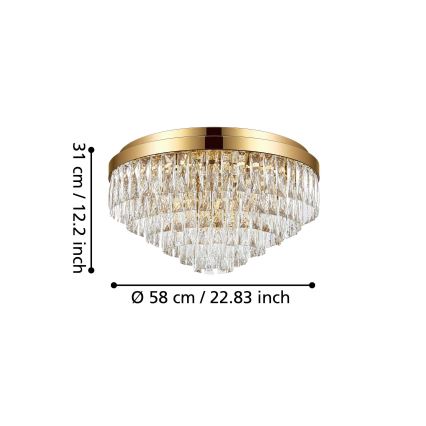 Eglo - Deckenleuchte 11xE14/40W/230V gold