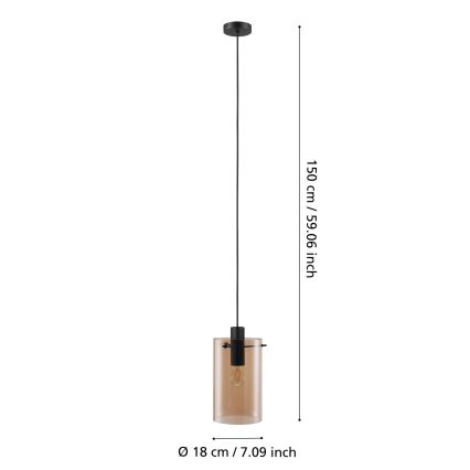Eglo - Kronleuchter an Schnur POLVERARA 1xE27/40W/230V
