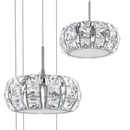 Eglo 39546 - Dimmbarer LED-Kronleuchter Schnur CORLIANO 17xLED/4,5W/230V