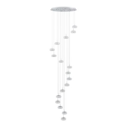 Eglo 39546 - Dimmbarer LED-Kronleuchter Schnur CORLIANO 17xLED/4,5W/230V
