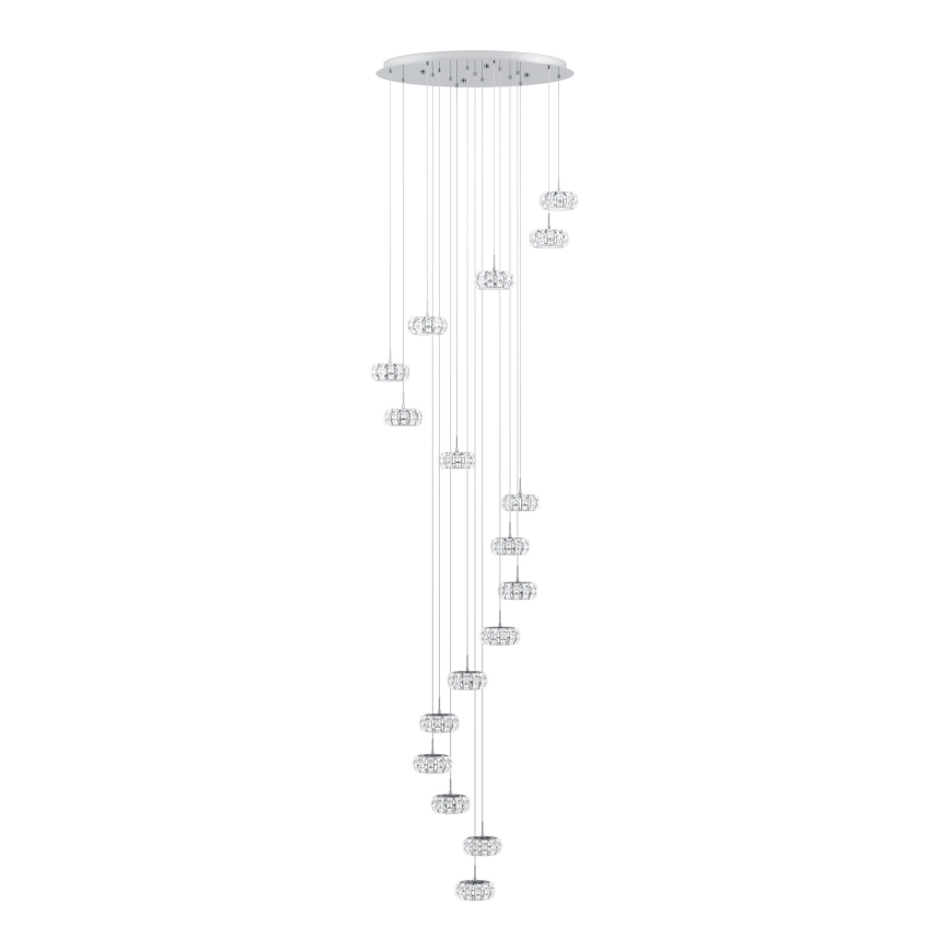 Eglo 39546 - Dimmbarer LED-Kronleuchter Schnur CORLIANO 17xLED/4,5W/230V
