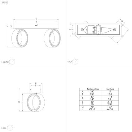 Eglo - LED-Strahler 2xLED/4,6W/230V 3000K