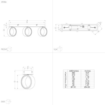 Eglo - LED-Strahler 3xLED/4,6W/230V 3000K