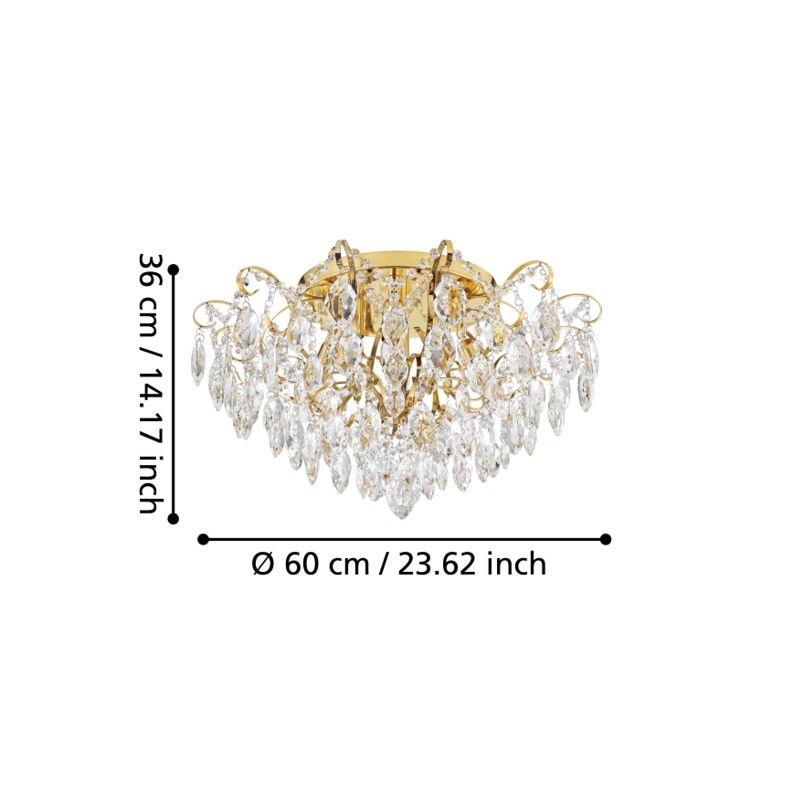 Eglo - Aufsatzkronleuchter  6xE14/25W/230V gold