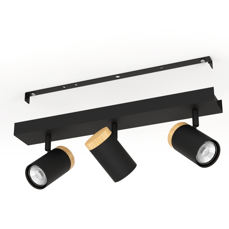 Eglo - LED-Strahler 3xGU10/4,5W/230V 3000K schwarz/braun