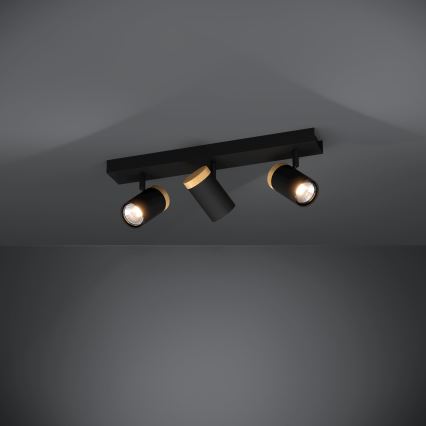 Eglo - LED-Strahler 3xGU10/4,5W/230V 3000K schwarz/braun