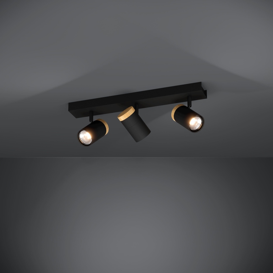 Eglo - LED-Strahler 3xGU10/4,5W/230V 3000K schwarz/braun